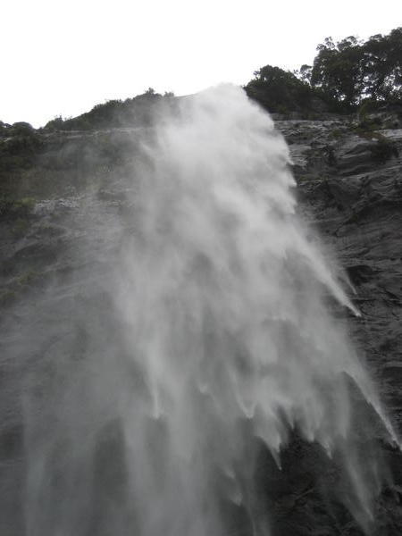 A Waterfall in Milford Sound, Fiordland