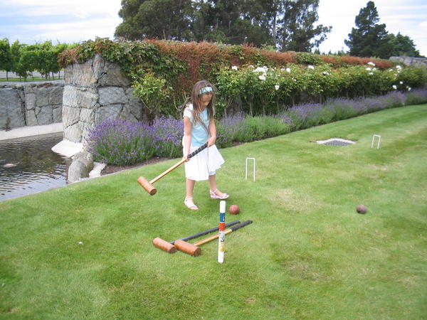 Kiera gets to grips with Croquet