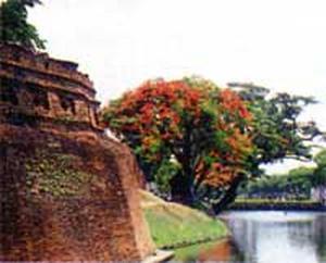 Chiang Mai's city wall and moat 
