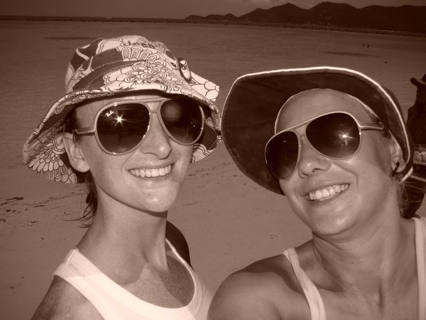 Tracey and I on the beach