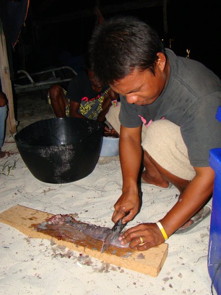 Preparing the Seafood