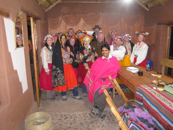 A group in local clothes