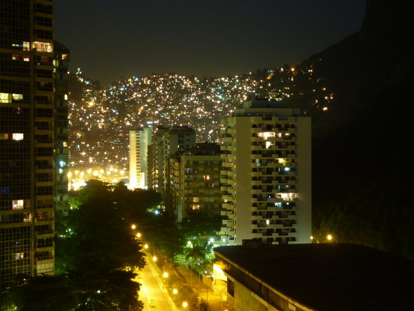 Rio's biggest favella by night 
