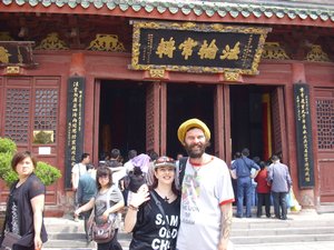 us in front of the main hall