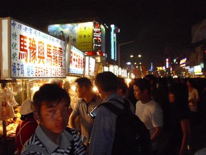 rows upon rows of food stalls