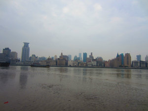 Views across the river to the bund