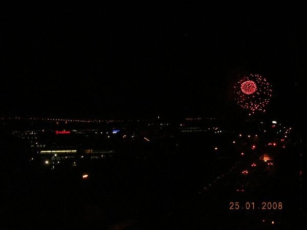 Fireworks over Auckland Harbour