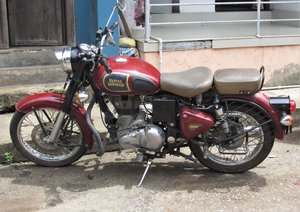 Now a common sight - a Royal Enfield