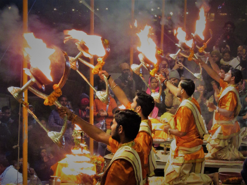 Ganga Aarti on the bank on the Ganges