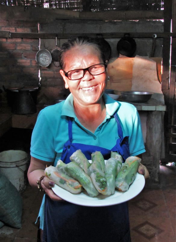 Mama Pap's take on Vietnamese spring rolls .