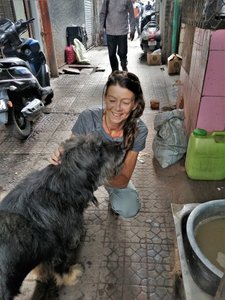 Ali and healthy street dog, Munsyari