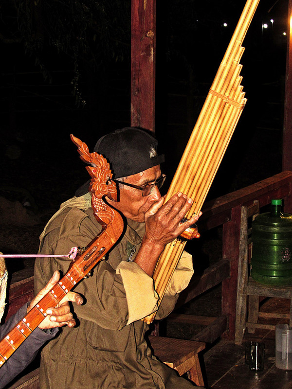 Maybe the most symbolic image of Laos: a khene being played at a small gathering in Tad Lo.