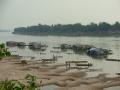 Floating Vietnamese villiage off Koh Trong in Mekong