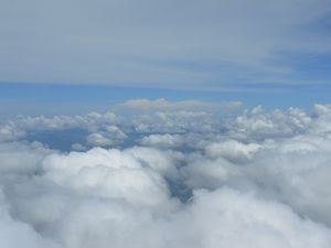 Cloud sea from summit of Sinabung