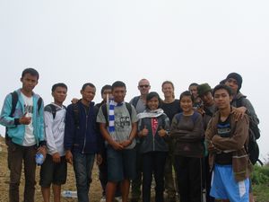 Locals at summit of Sinabung