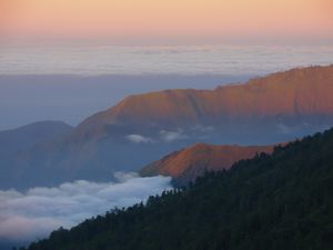 View back towards town from Rinjani crater