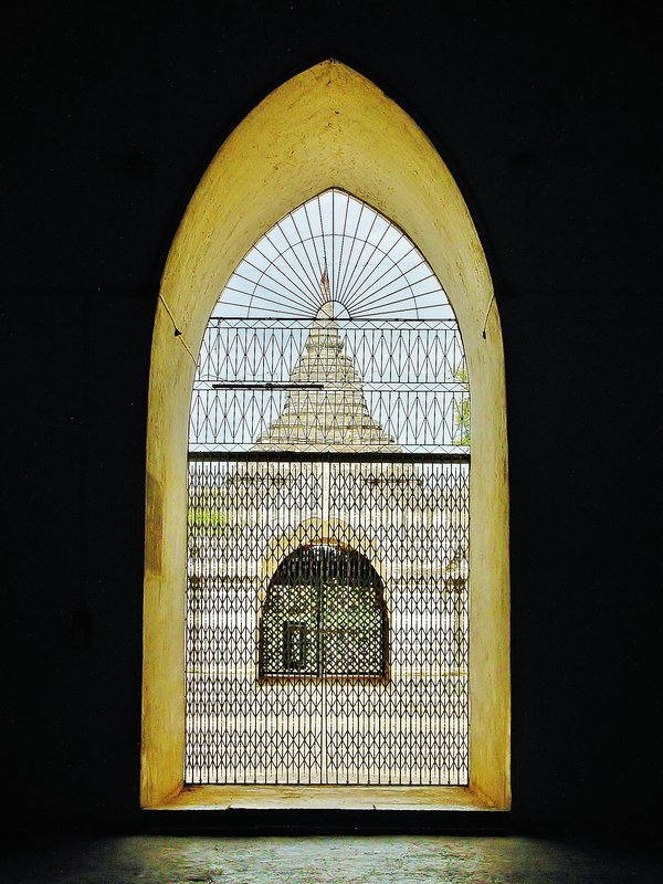 View from temple window, Mandalay