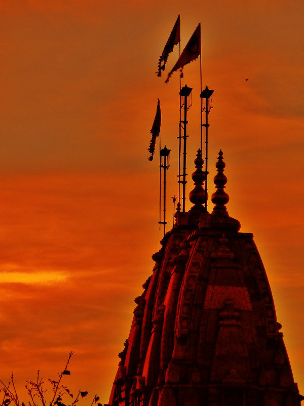 Temple at sunset, Bhuj