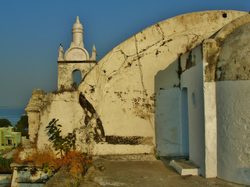 Our room on the roof of St Thomas church, Diu