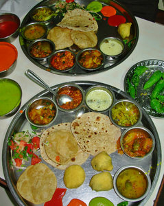 Limitless thali at Oshos, Mandvi - before the rice arrived