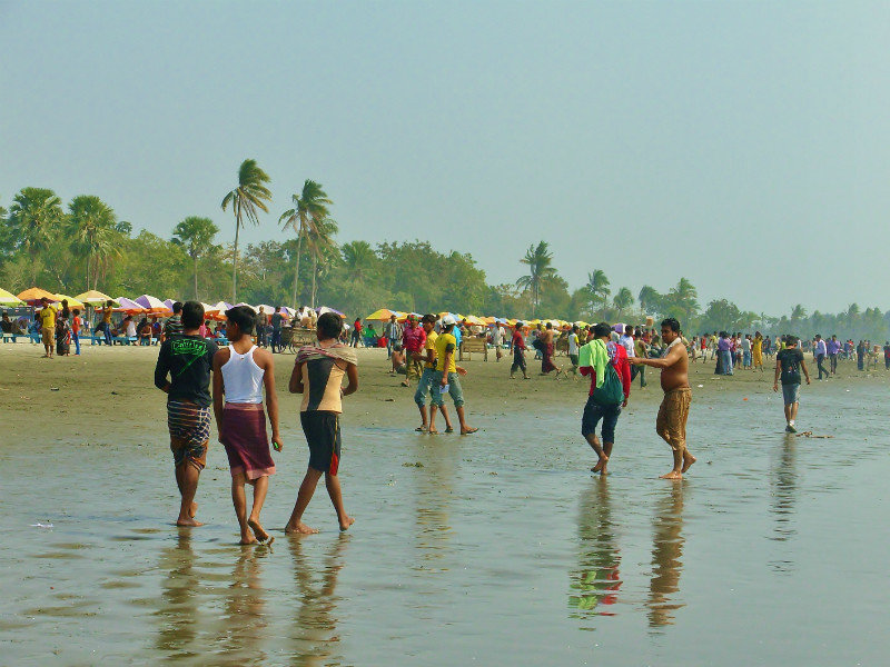 Locals on Kuakata beach
