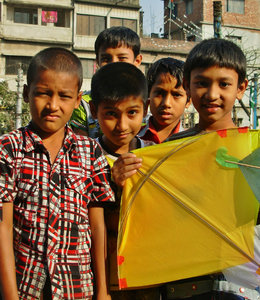 Kids with kite, Dhaka