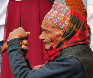 Vendor at Kathmandu temple