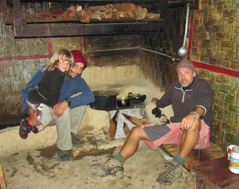 Laurent, Noaham and myself in Pala's parlour