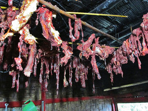 39 Yak meat drying at Pala's