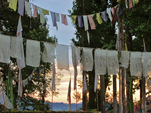 68 Prayer flags above Khecheopalri  lake