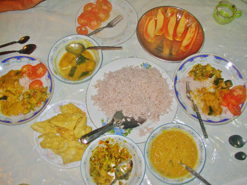 Dinner at Mrs Peka's, Sri Lanka