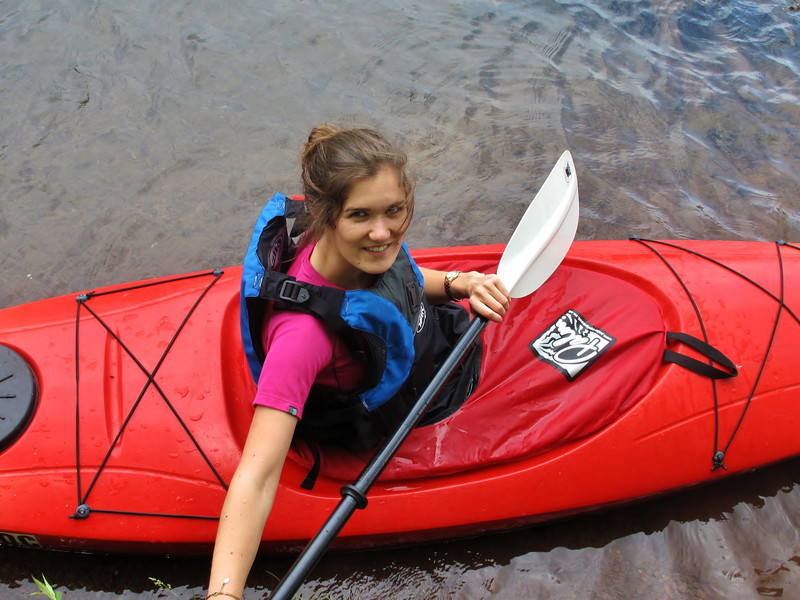 Zoe and kayak