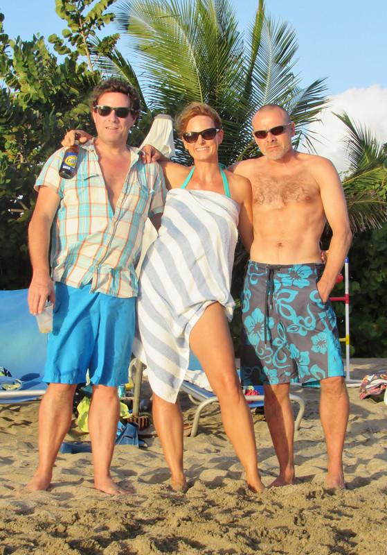 Mark, Anke and I on the beach at Morsi's