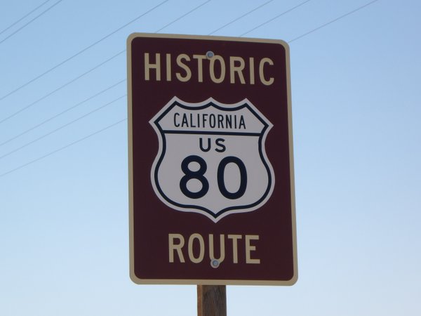 Hwy 80 sign in Cali