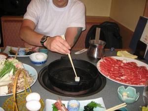 making sukiyaki