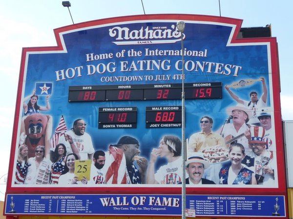 The Hotdog contest at Coney Island