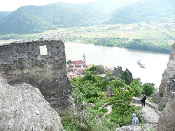 Up a castle looking over the Danube