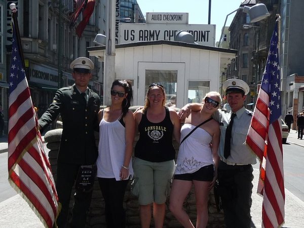 Friends at Checkpoint Charlie