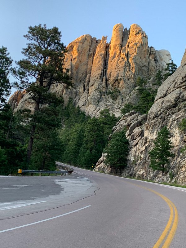 Driving away from Mt. Rushmore 
