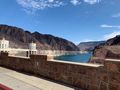 Looking over the Hoover Dam to Lake Mead