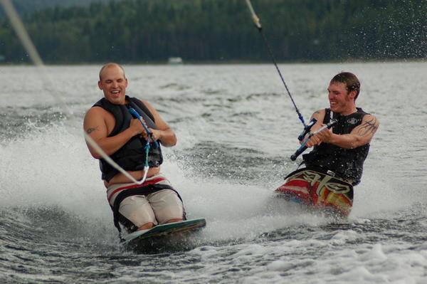 Reed and Scott Kneeboarding
