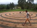 Ben walking the labyrinth