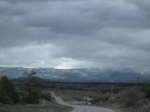 On the road out of the Red Rock Area of New mexico