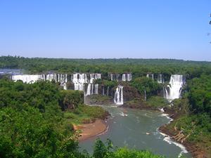 Our first look at the Iguazu Falls