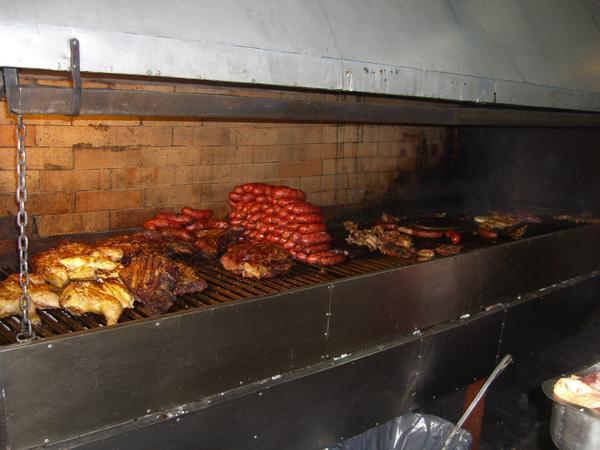 The grill at El Desnivels restaurant