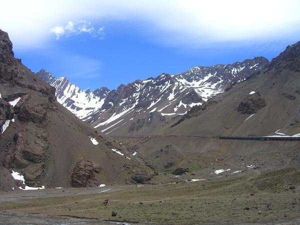Amazing views from the bus as we crossed back over the Andes