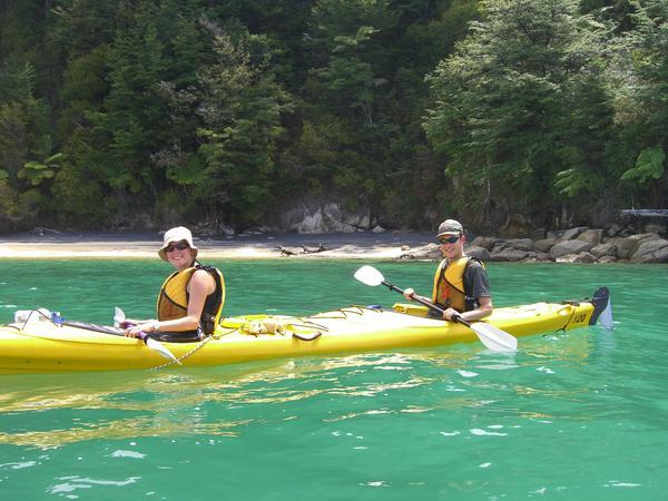Vicki and Paul in Action in the Kayak