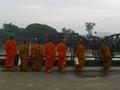 Monks at the River Kwai Bridge