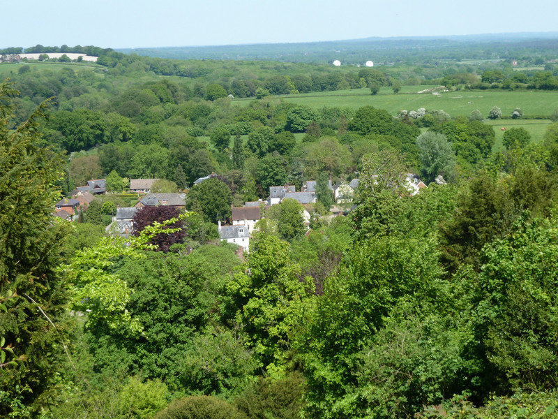 View of Selborne village from Selborne Common