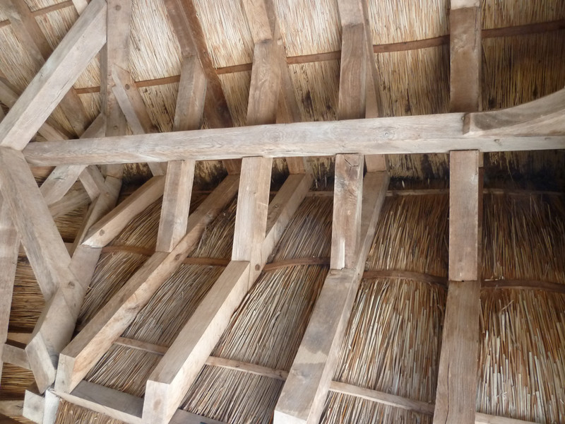 Inside of thatched roof house
